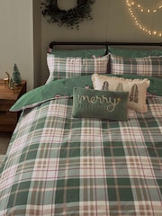 2 Pack Green Santa Christmas Reversible Duvet Cover and Pillowcase Set - Image 5 of 10