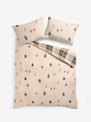 2 Pack Green Santa Christmas Reversible Duvet Cover and Pillowcase Set - Image 9 of 10