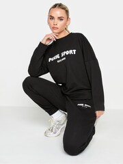 Schwarz - PixieGirl Petite Sport 100% Cottton Sweater - Bild 2 von 5