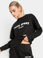 Schwarz - PixieGirl Petite Sport 100% Cottton Sweater - Bild 3 von 5