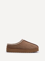 Linzi Brown Tana Faux Suede Slip-On Slippers - Image 3 of 6