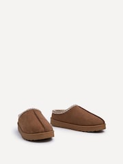 Linzi Brown Tana Faux Suede Slip-On Slippers - Image 4 of 6