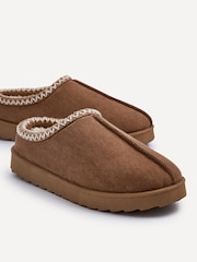 Linzi Brown Tana Faux Suede Slip-On Slippers - Image 5 of 6