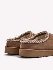 Linzi Brown Tana Faux Suede Slip-On Slippers - Image 6 of 6