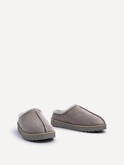 Linzi Grey Tana Faux Suede Slip-On Slippers - Image 4 of 5