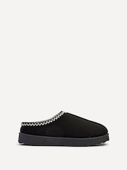 Linzi Black Tana Faux Suede Slip-On Slippers - Image 2 of 4