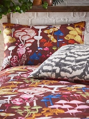 furn. Red Amanita Abstract Mushroom Reversible Duvet Cover and Pillowcase Set - Image 3 of 4