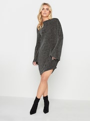 PixieGirl Petite Black Brillo Cowl Tie Back Dress - Image 2 of 4