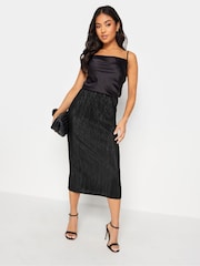 PixieGirl Petite Black Plisse Midaxi Skirt - Image 3 of 4