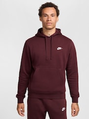 Nike Burgundy Crush Club Pullover Hoodie - Image 1 of 13