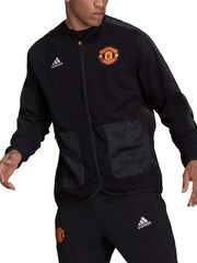 adidas Black Manchester United Travel Jacket - Image 1 of 2