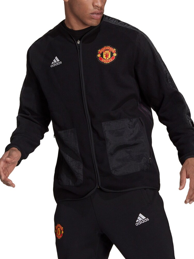 adidas Black Manchester United Travel Jacket - Image 1 of 2