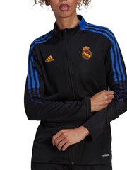 adidas Black Real Madrid Training Track Jacket Womens - Image 1 of 3