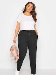 Yours Curve Black Straight Leg Joggers - Image 2 of 5