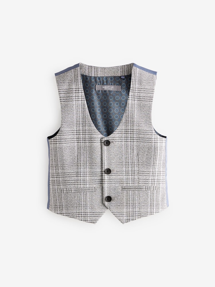 Grey Check Waistcoat - Image 1 of 4
