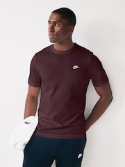 Nike Burgundy Crush Club T-Shirt - Image 1 of 3