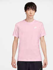 Nike Pink Foam 100% Cotton Club T-Shirt - Image 1 of 3