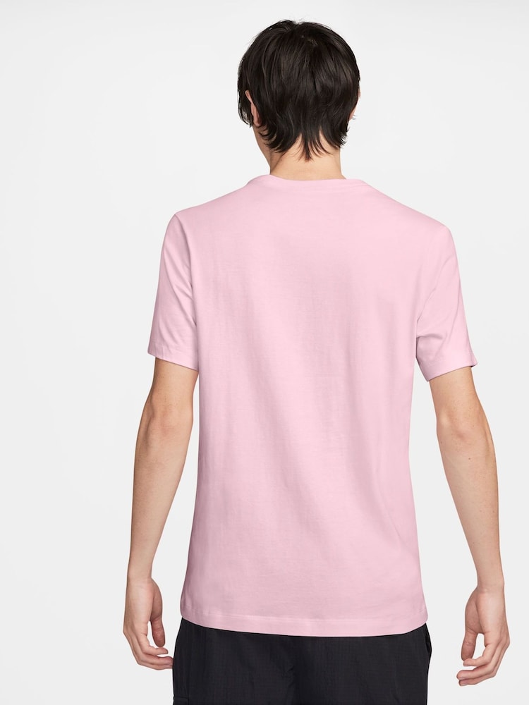 Nike Pink Foam 100% Cotton Club T-Shirt - Image 2 of 3