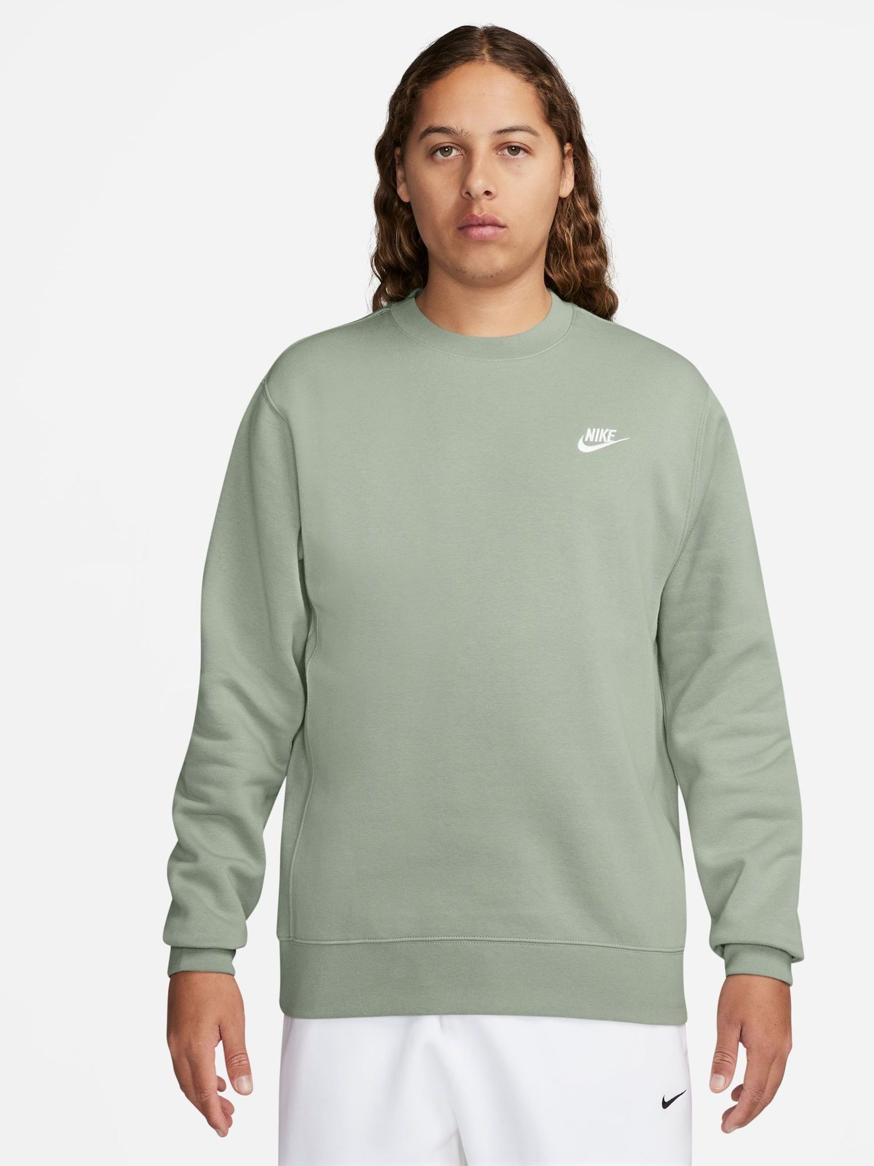 Nike fleece crew neck deals