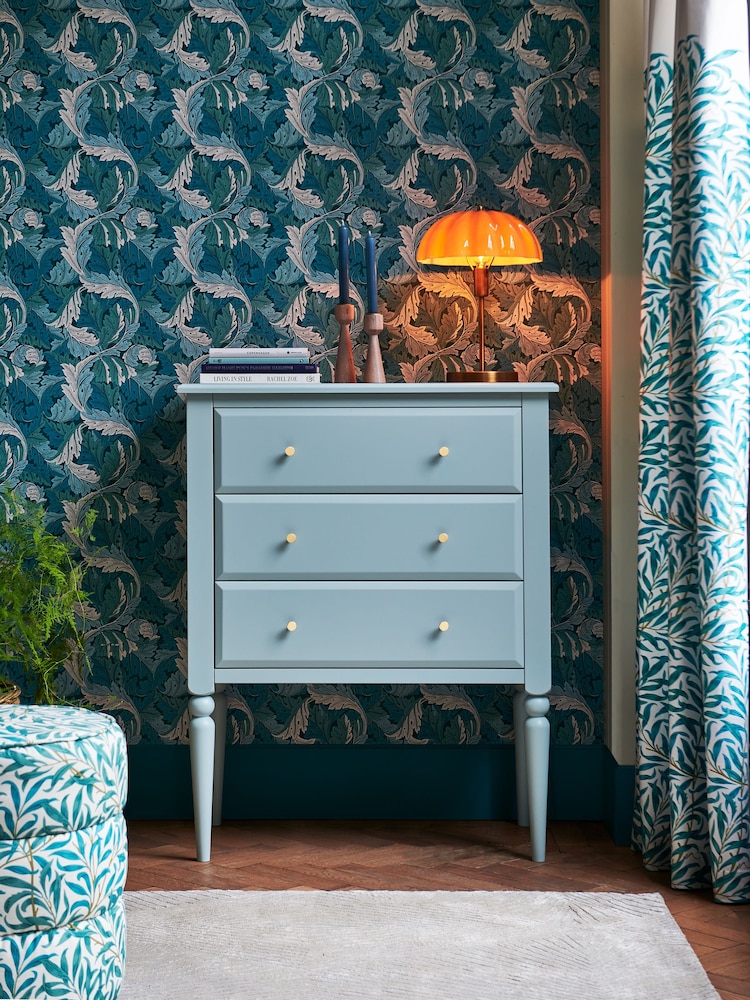 Clarke and Clarke Blue William Morris Ashdon Chest of Drawers - Image 1 of 8