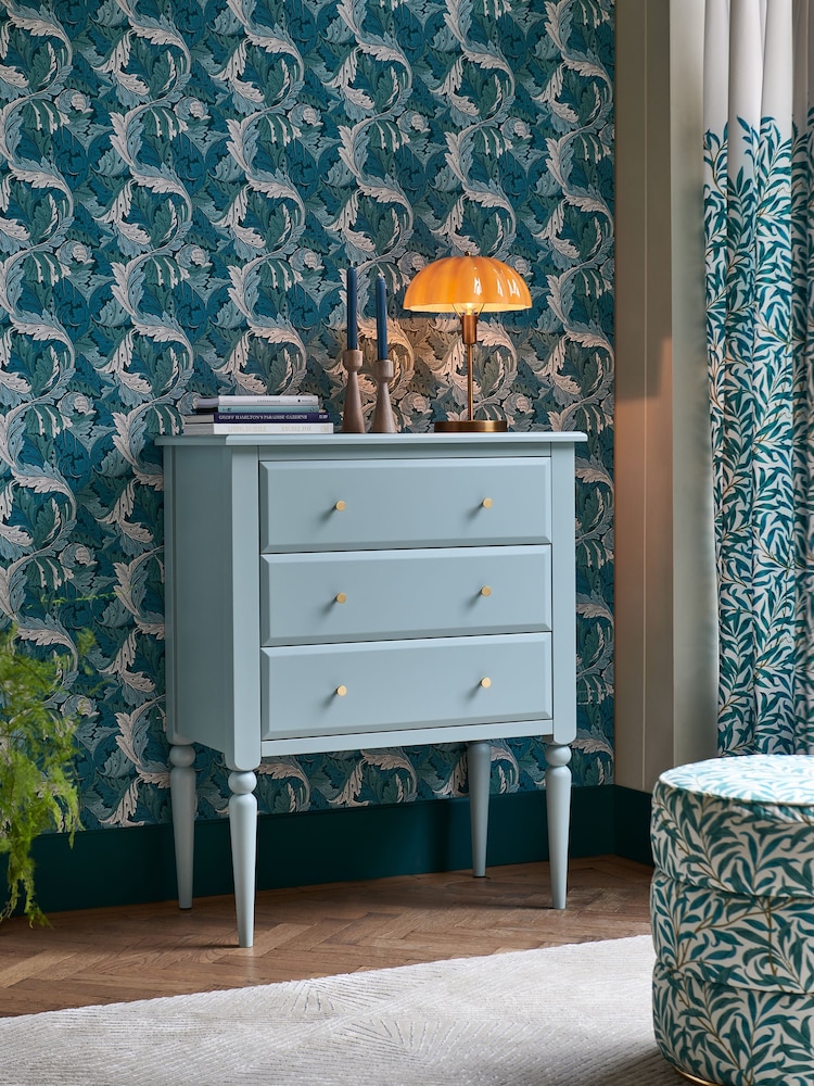 Clarke and Clarke Blue William Morris Ashdon Chest of Drawers - Image 2 of 8