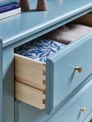 Clarke and Clarke Blue William Morris Ashdon Chest of Drawers - Image 3 of 8