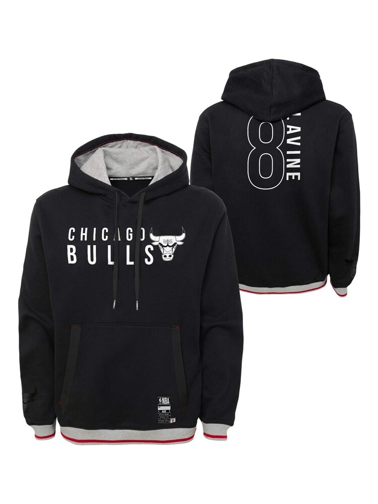 Fanatics NBA Chicago Bulls Name & Number Zach Lavine Black Hoodie - Image 1 of 3