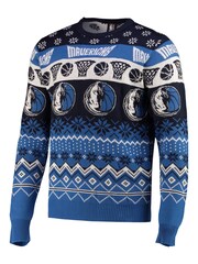 Fanatics Blue NBA Dallas Mavericks Festive Jumper - Image 2 of 3