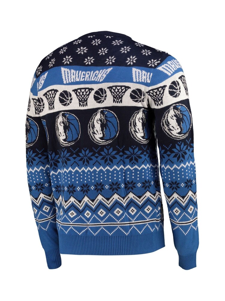 Fanatics Blue NBA Dallas Mavericks Festive Jumper - Image 3 of 3