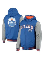 Fanatics Blue Edmonton Oilers G-III NHL Padded Hooded Jacket - Image 1 of 3