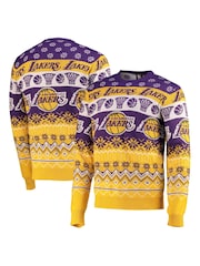 Fanatics Yellow NBA Los Angeles Lakers Festive Jumper - Image 1 of 3