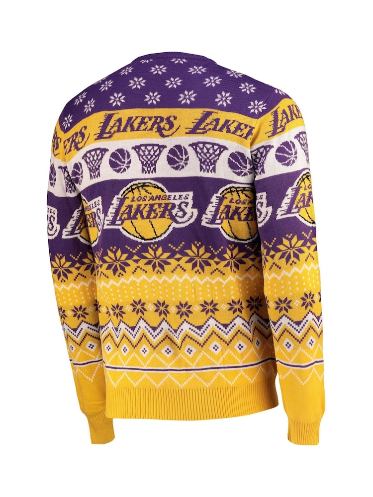 Fanatics Yellow NBA Los Angeles Lakers Festive Jumper - Image 3 of 3