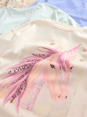Unicorn Multi Long Sleeve T-Shirts 4 Pack (3-16yrs) - Image 5 of 9