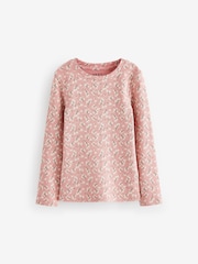 Pink Floral Rib Long Sleeve Tops 4 Pack (3-16yrs) - Image 6 of 11