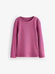 Pink Floral Rib Long Sleeve Tops 4 Pack (3-16yrs) - Image 9 of 11