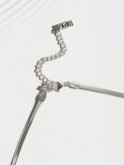 銀灰色 - Stainless Steel Waterproof Snake Chain Necklace - 圖片 2，共 3