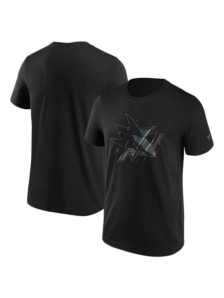 Fanatics NHL San Jose Sharks San Jose Sharks Etch 100% Cotton Black T-Shirt - Image 1 of 3