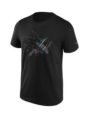 Fanatics NHL San Jose Sharks San Jose Sharks Etch 100% Cotton Black T-Shirt - Image 3 of 3