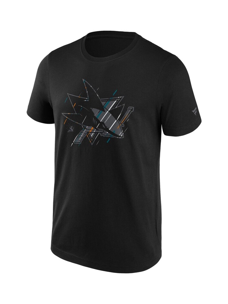 Fanatics NHL San Jose Sharks San Jose Sharks Etch 100% Cotton Black T-Shirt - Image 3 of 3