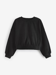 Black/White Boxy Long Sleeve 100% Cotton Sweatshirt 3 Pack (3-16yrs) - Image 5 of 8
