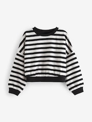 Black/White Boxy Long Sleeve 100% Cotton Sweatshirt 3 Pack (3-16yrs) - Image 6 of 8