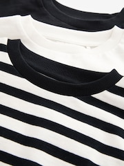 Black/White Boxy Long Sleeve 100% Cotton Sweatshirt 3 Pack (3-16yrs) - Image 8 of 8