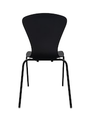 Fusion Living Set of 2 Black Fusion Living Hoxton Plastic Dining Chairs - Image 5 of 6