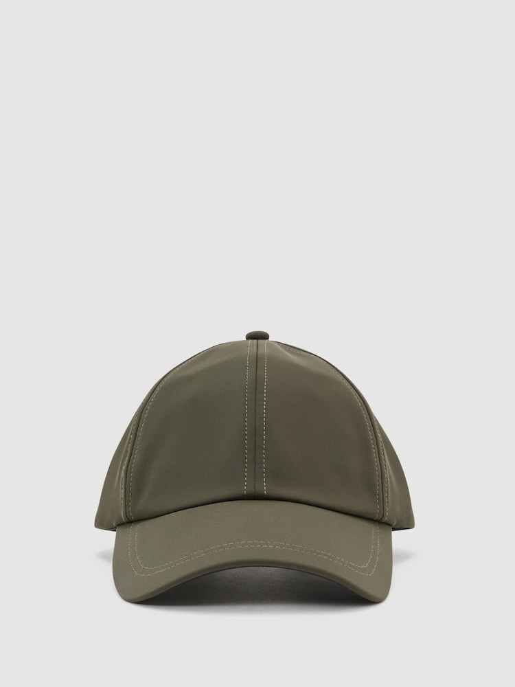 Reiss Dark Green Caleb Technical Logo-Embroidered Baseball Cap - Image 2 of 5 Reiss Dark Green Caleb Technical Logo-Embroidered Baseball Cap - Image 2 of 5