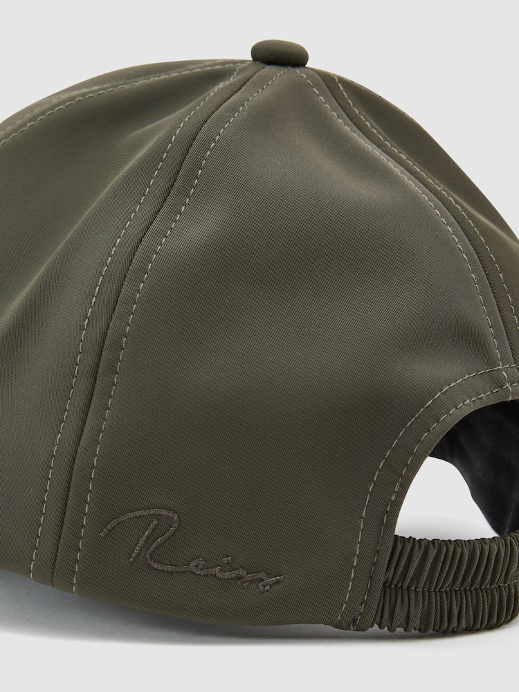 Reiss Dark Green Caleb Technical Logo-Embroidered Baseball Cap - Image 5 of 5 Reiss Dark Green Caleb Technical Logo-Embroidered Baseball Cap - Image 5 of 5