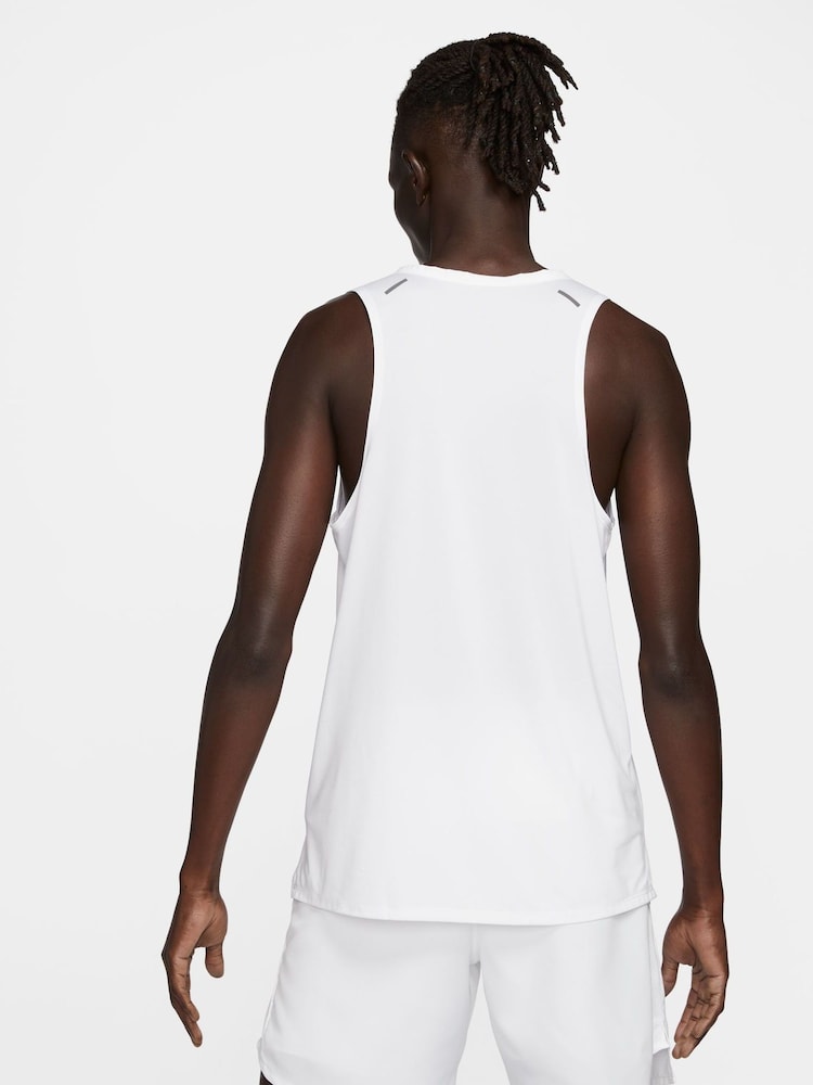 Nike White Rise 365 Dri-FIT Running Tank - Image 2 of 11