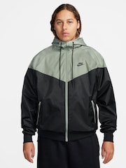 Nike Black Sportswear Windrunner Hooded Jacket - Image 1 of 3