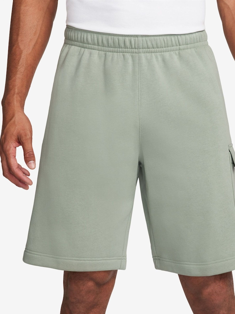 Nike Green Light Club Fleece Cargo Shorts - Image 1 of 4 Nike Green Light Club Fleece Cargo Shorts - Image 1 of 4