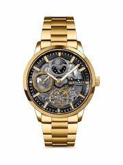 Spirit Gold Spirit Gents Gold Plated Sun Moon Automatic Bracelet Watch - Image 1 of 5