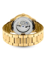 Spirit Gold Spirit Gents Gold Plated Sun Moon Automatic Bracelet Watch - Image 3 of 5